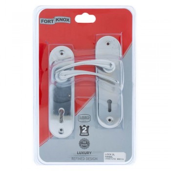 Lock Set - Crested 2-lever - Chrome Plated 6"
