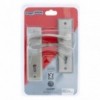 Lock Set - Peyote 2-lever - Satin Nickle 6"