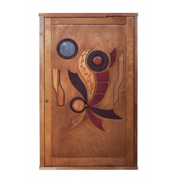 Door Wood Wild Flower Pivot Glass Set, THE GREEN DOOR - Cashbuild