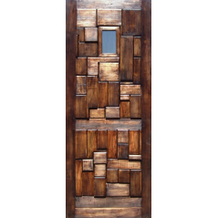 Door Wood Rustic Wth Glass, ALIF DOORS - Cashbuild