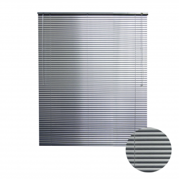 Aluminium Blinds Metallic Silver 1200x1500mm, BERGAMO - Cashbuild