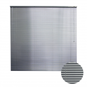 Aluminium Blinds Metallic Silver 1600x1600mm, BERGAMO - Cashbuild