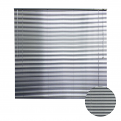 Aluminium Blinds Metallic Silver 1600x1600mm, BERGAMO - Cashbuild