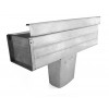Gutter Square with Stop, Square Outlet Left Hand Galvanised 450mm,  - Cashbuild