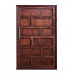 Pivot Door In-frame Using Mixed Timber Stained And Sealed Using Imbuia Finish