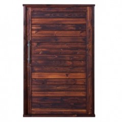 Pivot Door In-frame Using Mixed Timber Stained And Sealed Using Imbuia Finish