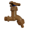 Rhino Junior Plastic Brown Bib Tap Hose Union