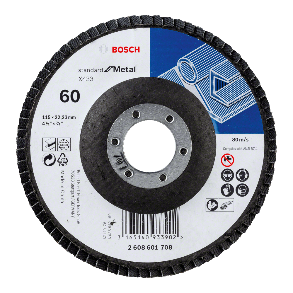 Bosch Flap Disc Metal 115x22.23x60 Bosch Flap Disc Metal 115x22.23x60