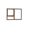 Window Frame Aluminium 28-pt129 Bronze Clear Left Hand