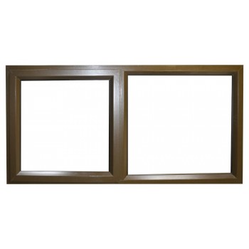 Window Frame Aluminium Pt126 Bronze Clear Left Hand