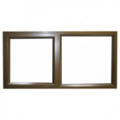 Window Frame Aluminium Pt126 Bronze Clear Left Hand
