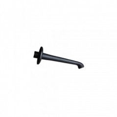 Shower Arm With Flange Black 15mm