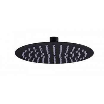 Shower Rose Stainless Steel Round Black 4"