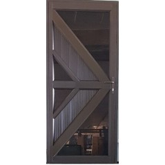 Aluminium & Glass Single Door Arrow Design