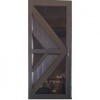 Aluminium & Glass Single Door Arrow Design
