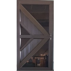 Aluminium & Glass Pivot Door Arrow Design