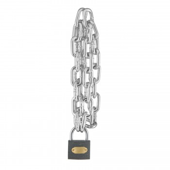 Chain Galvanised 8mm X 1000mm, 50mm Iron Padlock,  - Cashbuild
