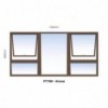 Window Frame Aluminiumin Ptt189 Bronze Left Hand