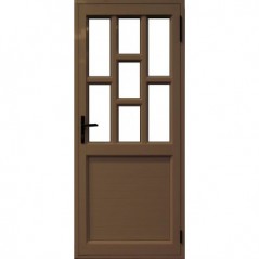 Kayo Aluminium Door-in-frame Half Glass Brick Entrance Door No/cill