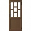 Kayo Aluminium Door-in-frame Half Glass Brick Entrance Door No/cill
