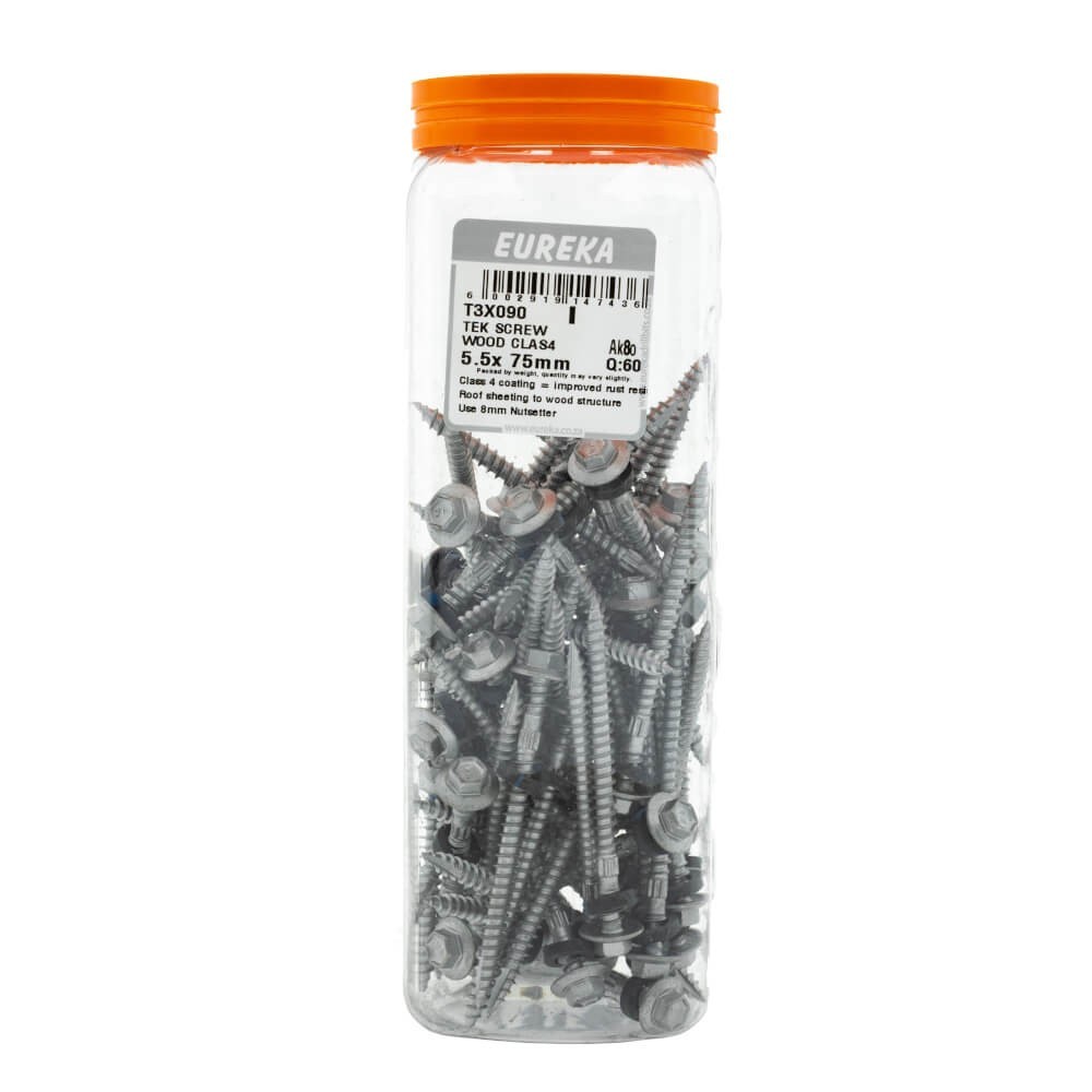 Eureka Self Drilling Tek Screw Wood T17 5.5x38mm Quantity:250 Eureka Self Drilling Tek Screw Wood T17 5.5x38mm Quantity:250