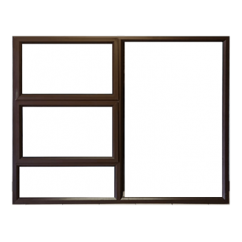 Top Hung Window 2100x1500 Bronze Left Hand