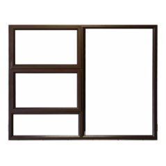 Top Hung Window 2100x1500 Bronze Left Hand