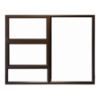 Top Hung Window 2100x1500 Bronze Left Hand