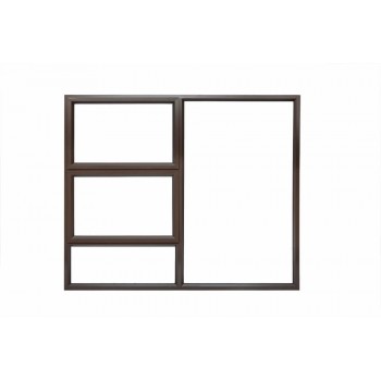 Window Frame Aluminium 28-ptt1815 Bronze Left Hand