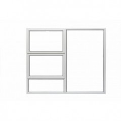 Window Frame Aluminium 28-ptt1815 Natural Left Hand