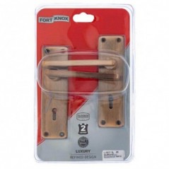 Burchell -brushed Bronze 6” Handles & 2-lever Mortise Lock