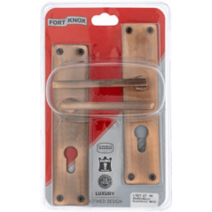 Burchell -brushed Bronze 8” Handles & Euro Mortise Lock
