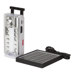 Rechargeable Led Emergency Light 5w White & Solar Panel
