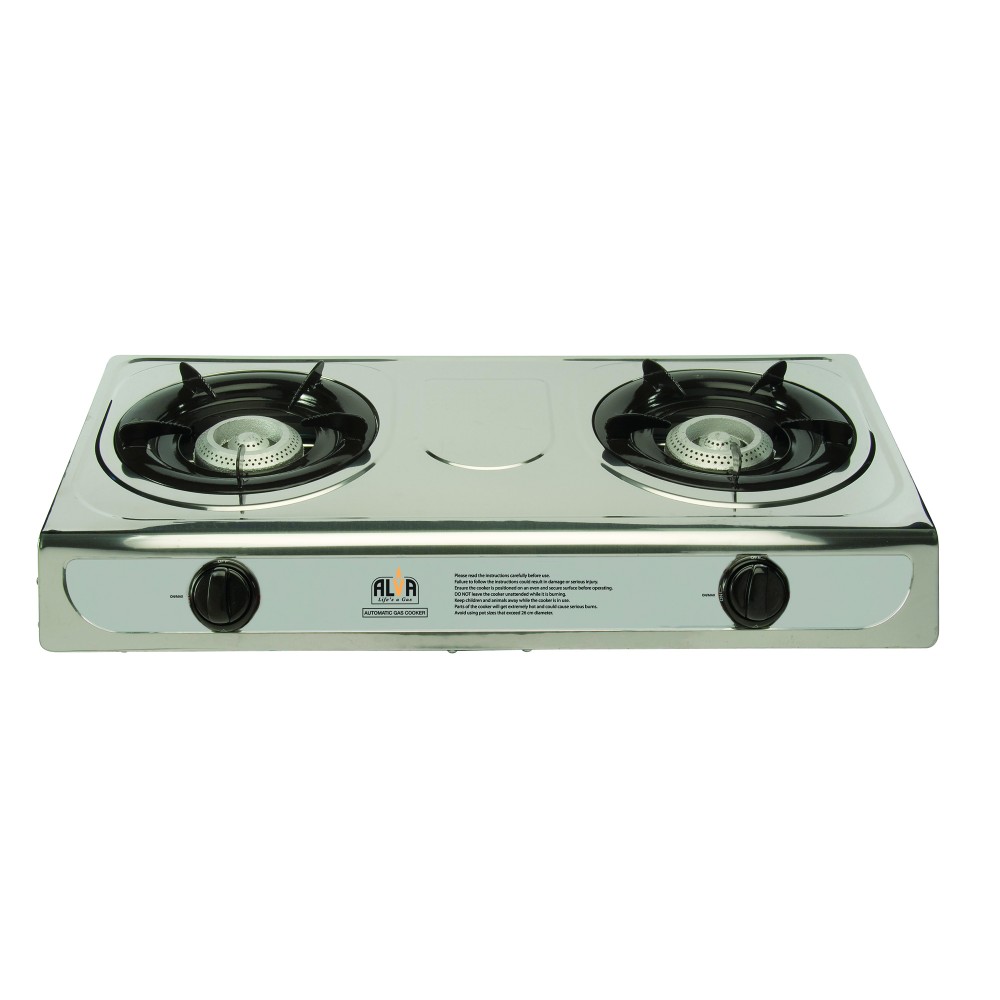 Stainless Steel 2 Burner LP Gas Stove, ALVA - Cashbuild Stainless Steel 2 Burner LP Gas Stove, ALVA - Cashbuild
