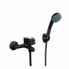 Quartz Black Bath Mixer With Hand Shower