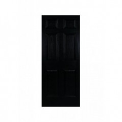 Deep Moulded Pre-painted Light Duty Interior Tudor 6 Panel Black Door