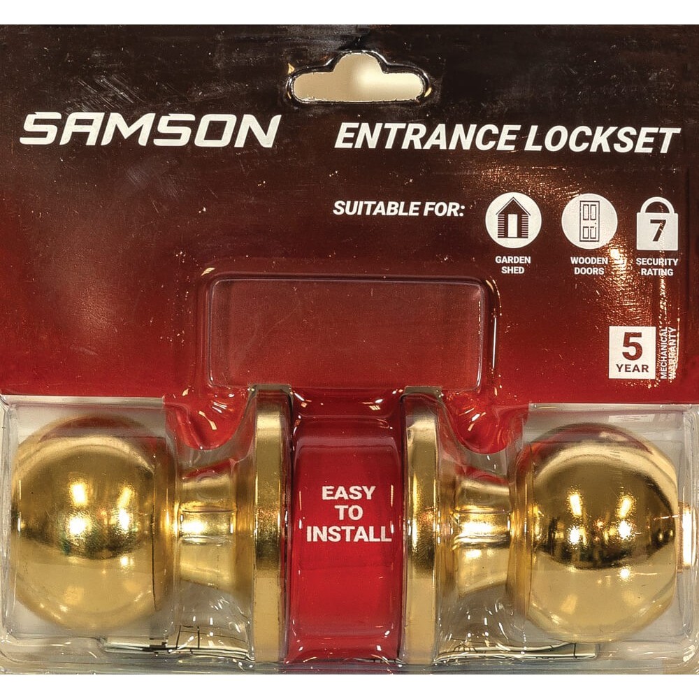 Samson Lock Set Entr Ball Knob Bronze Plated Samson Lock Set Entr Ball Knob Bronze Plated