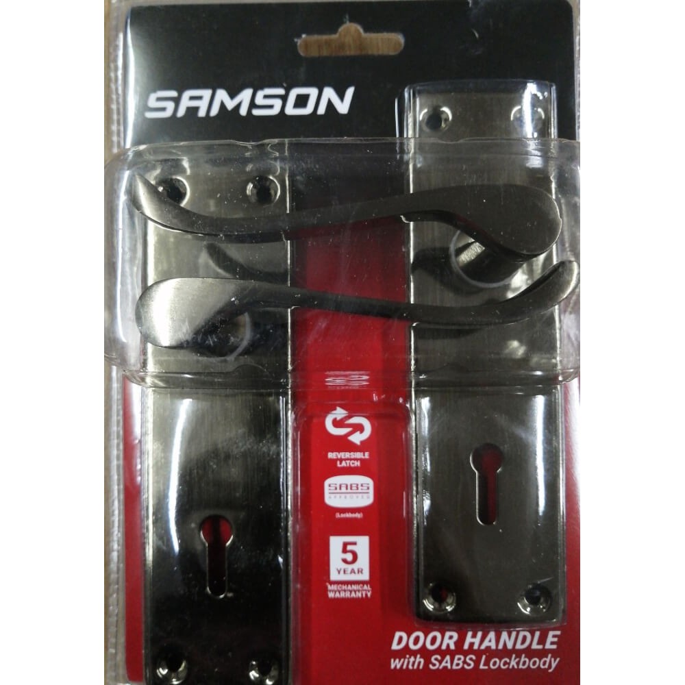 Samson Lock Set Key 3l Sabs 6" Vic Scr Antique Samson Lock Set Key 3l Sabs 6" Vic Scr Antique
