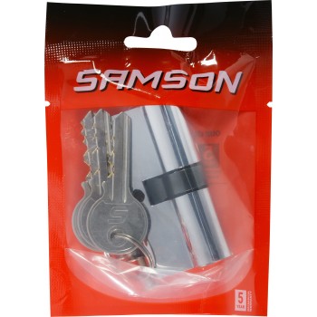 Samson Cylinder Euro 65mm Chrome Plated, SAMSON - Cashbuild