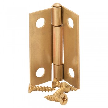 38mm Steel Butt Hinge Brass Plated with Screws, TROJAN - Cashbuild