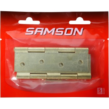 Samson Hinge Butt Steel 100mm Brass Plated, SAMSON - Cashbuild