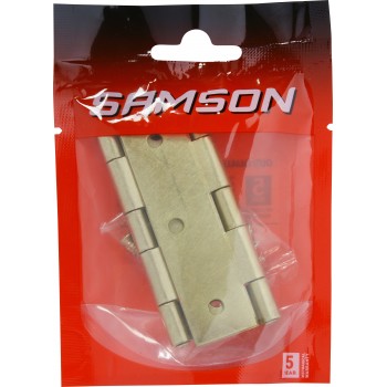 Samson Hinge Butt Steel 75mm Brass Plated, SAMSON - Cashbuild