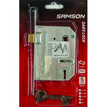 Samson Lock body 2 Lever SABS Chrome Plated - Cashbuild