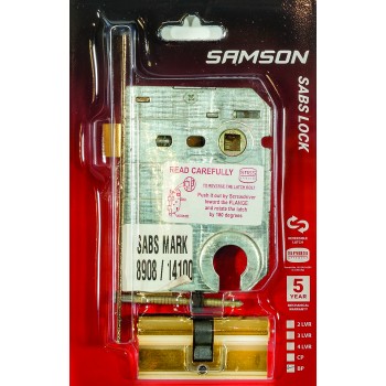 Samson Lbod Cylinder Sabs & Euro Cylinder Brass Plated, SAMSON - Cashbuild