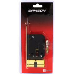 Samson Lock Dead 40mm & 65mm Cylinder Brass Plated, SAMSON - Cashbuild