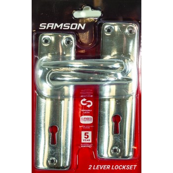 Samson Lock Set Key 2Lever SABS 6" Handle Chrome Plated - Cashbuild