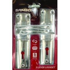 Samson Lock Set Key 3Lever SABS 6" Handle Chrome Plated - Cashbuild