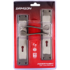 Samson Lock Set Key 3Lever SABS Cortana 8" Satin Nickle & Black Nickle - Cashbuild