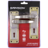 Samson Lock Set Key 3Lever SABS Luca 6" Satin Nickle & Brass Plated - Cashbuild