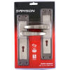 Samson Lock Set Key 3l Sabs Luca 8" Satin Nickle & Black Nickle, SAMSON - Cashbuild